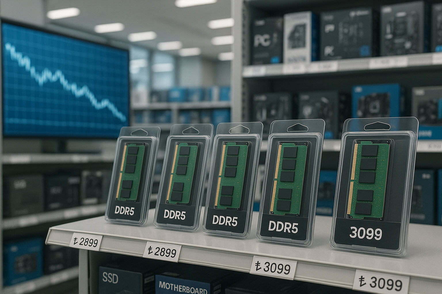 Türkiye'de DDR5 RAM Fiyatları Mayıs'ta Yüzde 22 Düştü: Yaz İndirimlerinin Habercisi