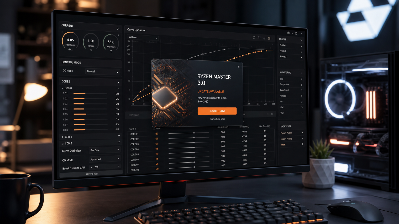 AMD Ryzen Master 3.0 Bugün Yayınlandı: Ryzen 9000X3D2 İçin Gelişmiş Curve Optimizer
