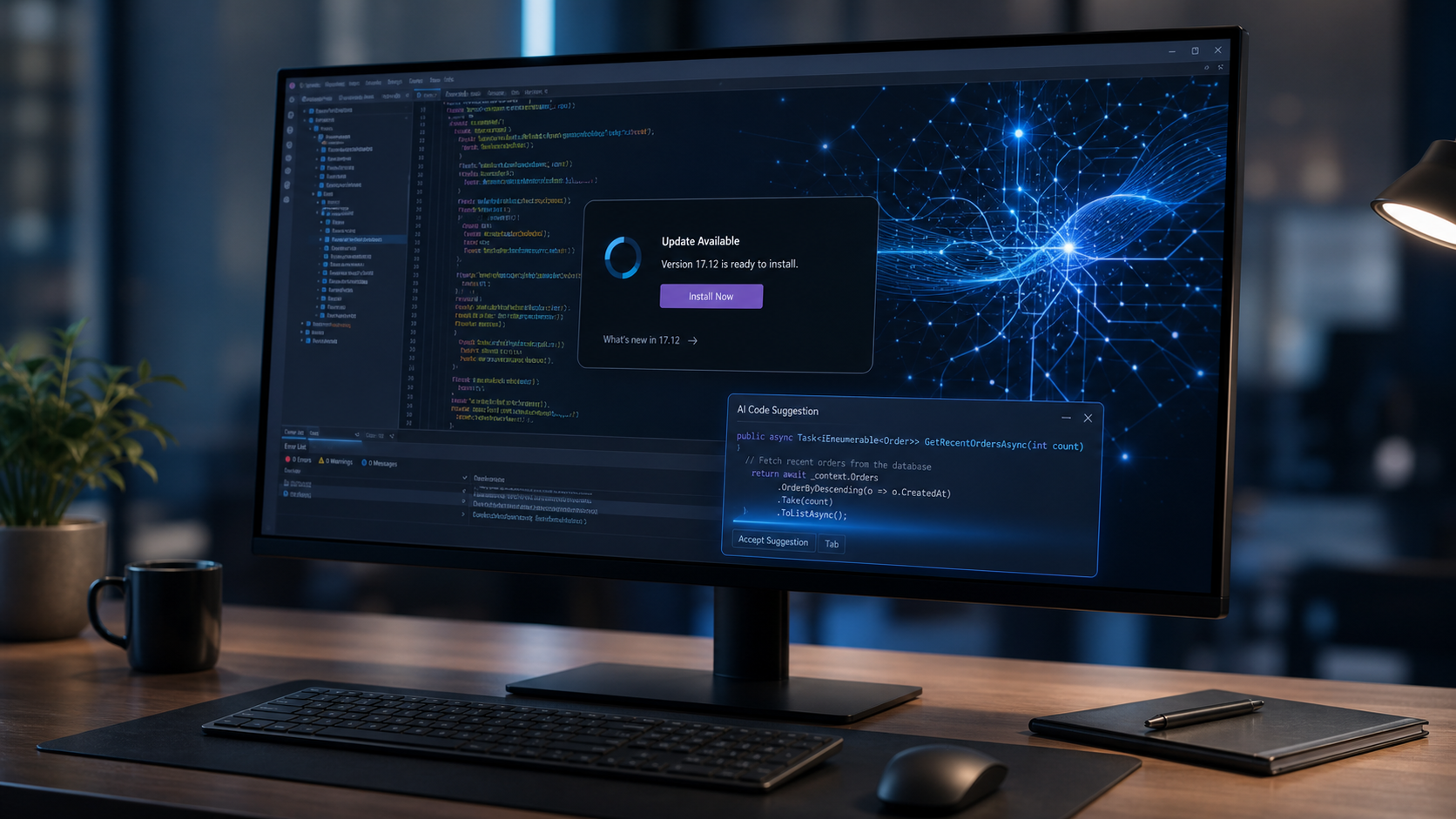 Microsoft Visual Studio 2026 17.12 Bugün Yayınlandı: AI Kod Asistanı Copilot+ Desteği