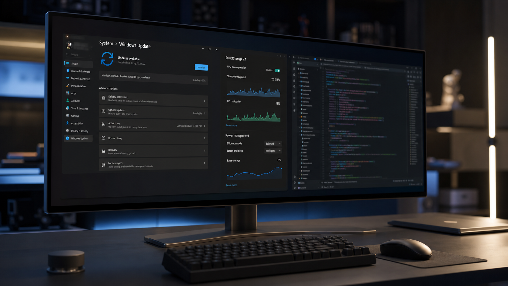 Microsoft Windows 11 Build 26231 Bugün Yayınlandı: DirectStorage 2.1 ve Yeni Güç Yönetimi