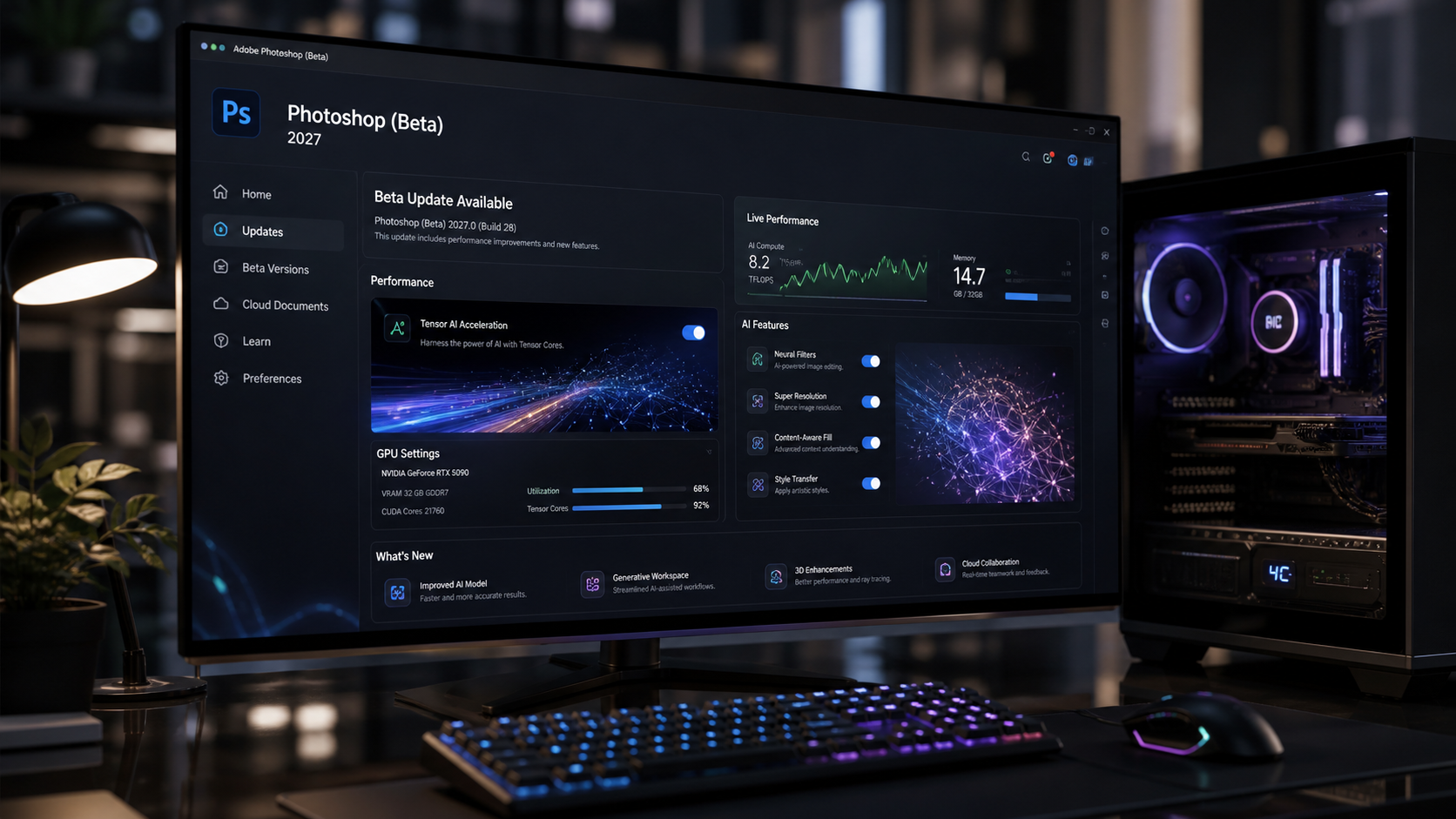 Adobe Photoshop 2027 Beta Bugün Yayınlandı: RTX 50 Serisi İçin Tensor AI Hızlandırma