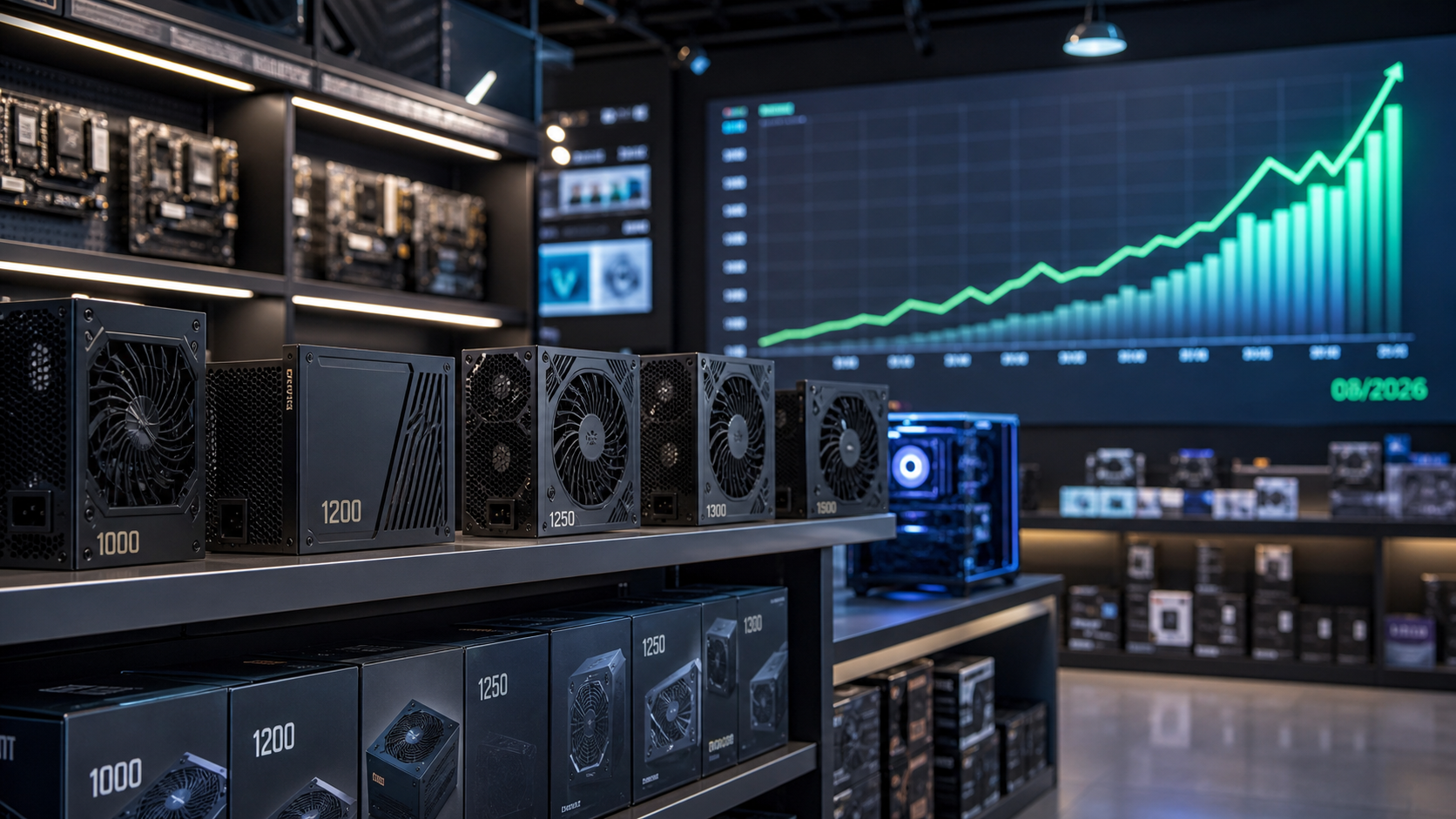Türkiye'de Ağustos 2026 PSU Satışları %203 Patladı: ATX 3.1 ve 1000W+ Modeller Çağ Atlatıyor